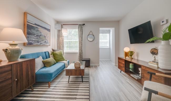 Spacious living areas to recline and recharge large, bright living room